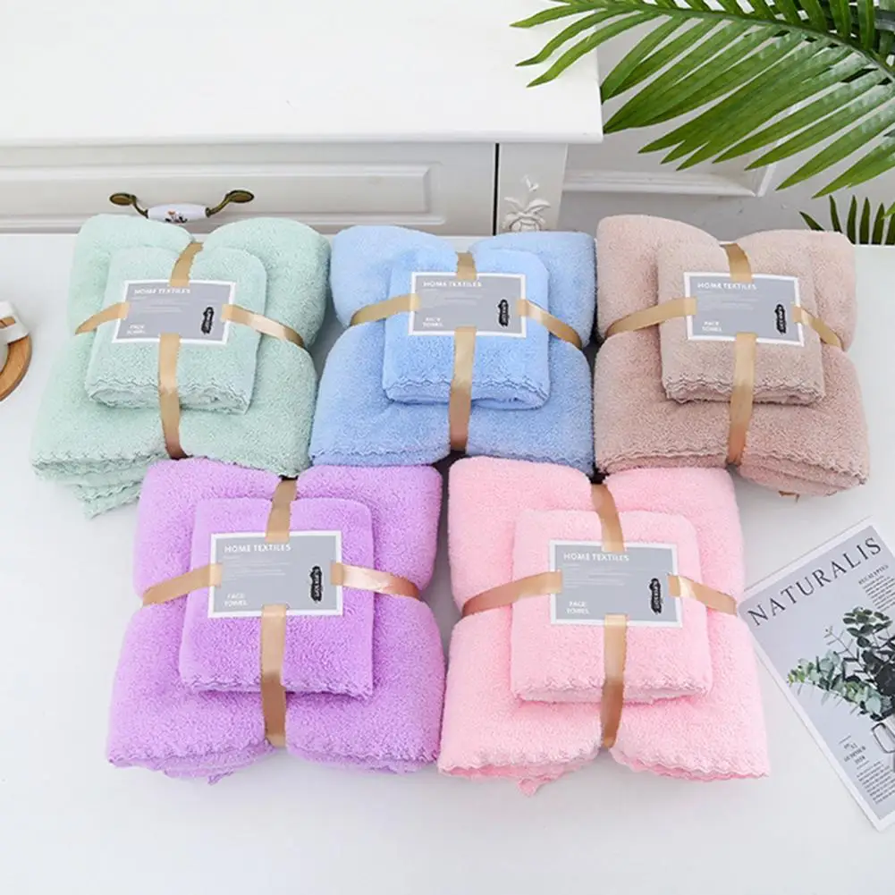 

Face Towel Luxuriously Soft Bath Towel Set for Gentle Skin Absorbent Quick Drying Versatile Usage for Bathroom 2 Pack Highly