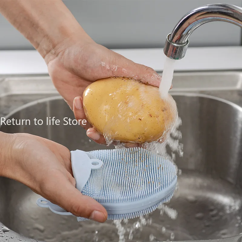 Massage bath towel silicone Skin Clean Silicone Bath Brushes Shower Gloves Bath Scrub Remover Body Exfoliating