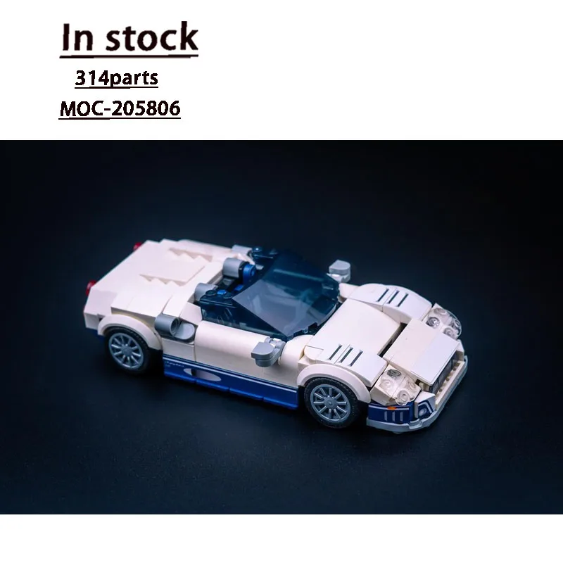 

MOC-205806 Новый городской стиль, белый спортивный суперкар, модель строительных блоков, 314 шт., креативная игрушка в подарок на день рождения для мальчиков и детей