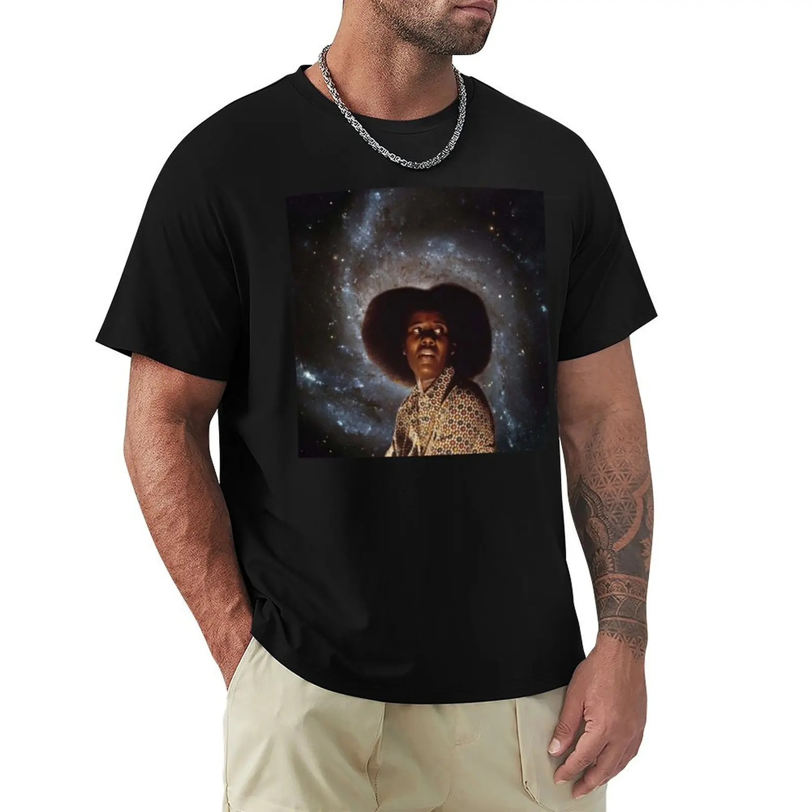 Camiseta gráfica Alice Coltrane masculina, camiseta vintage, moda essencial