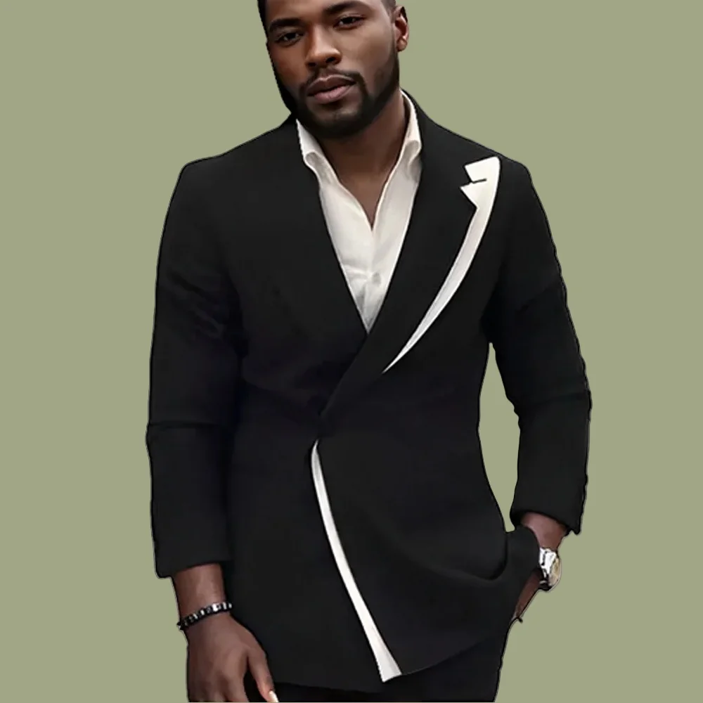 

Свадебные костюмы для мужчин, костюмы для вечеринки, ужина, наряд на заказ, комплект из 2 предметов, свадебный смокинг жениха, мужской облегающий модный дизайн