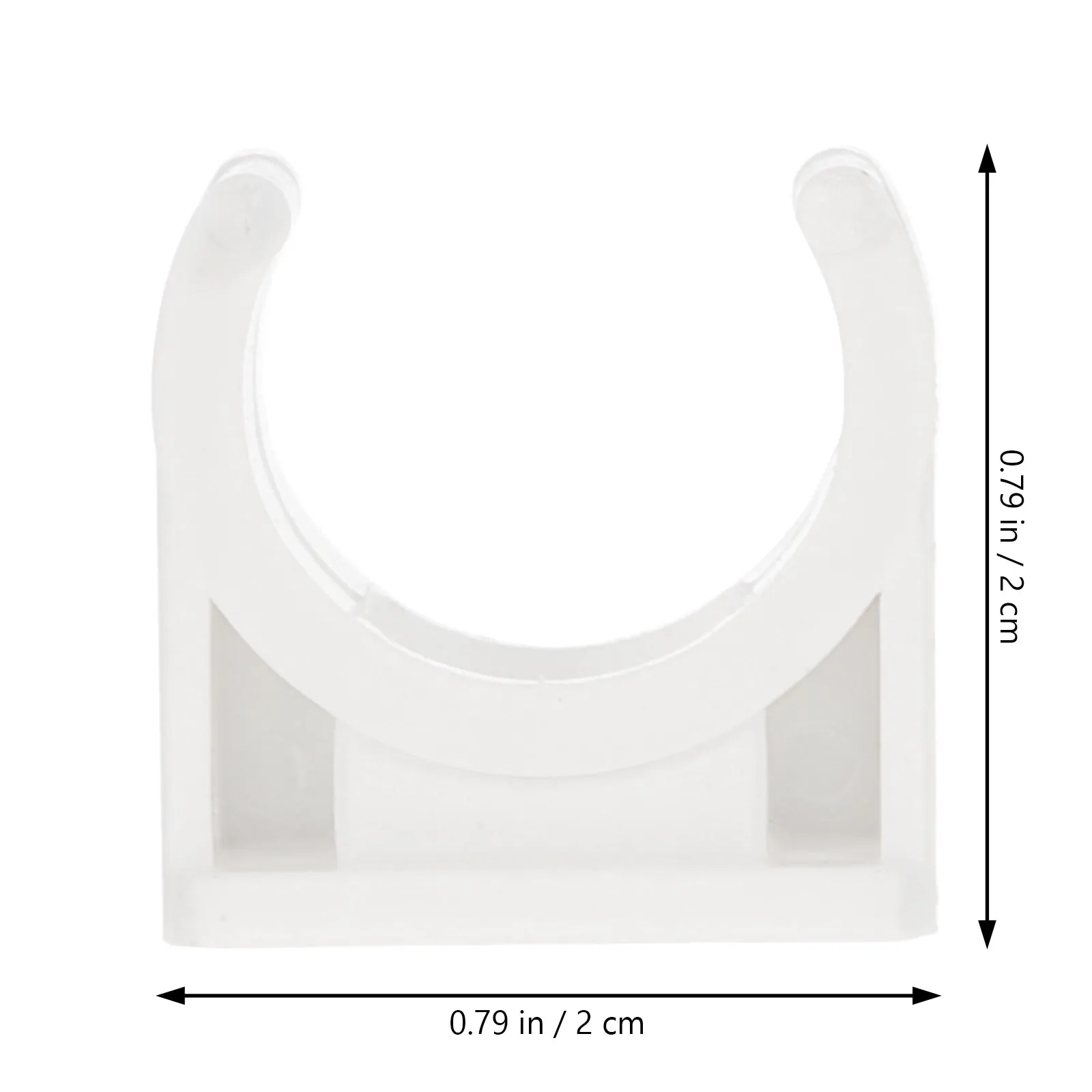50Pcs U Shape Pipe Clamp 16Mm PVC Band Corrosion Resistant Fixed Support for Thin Wall Fuel Hose Riding Horse Clamp