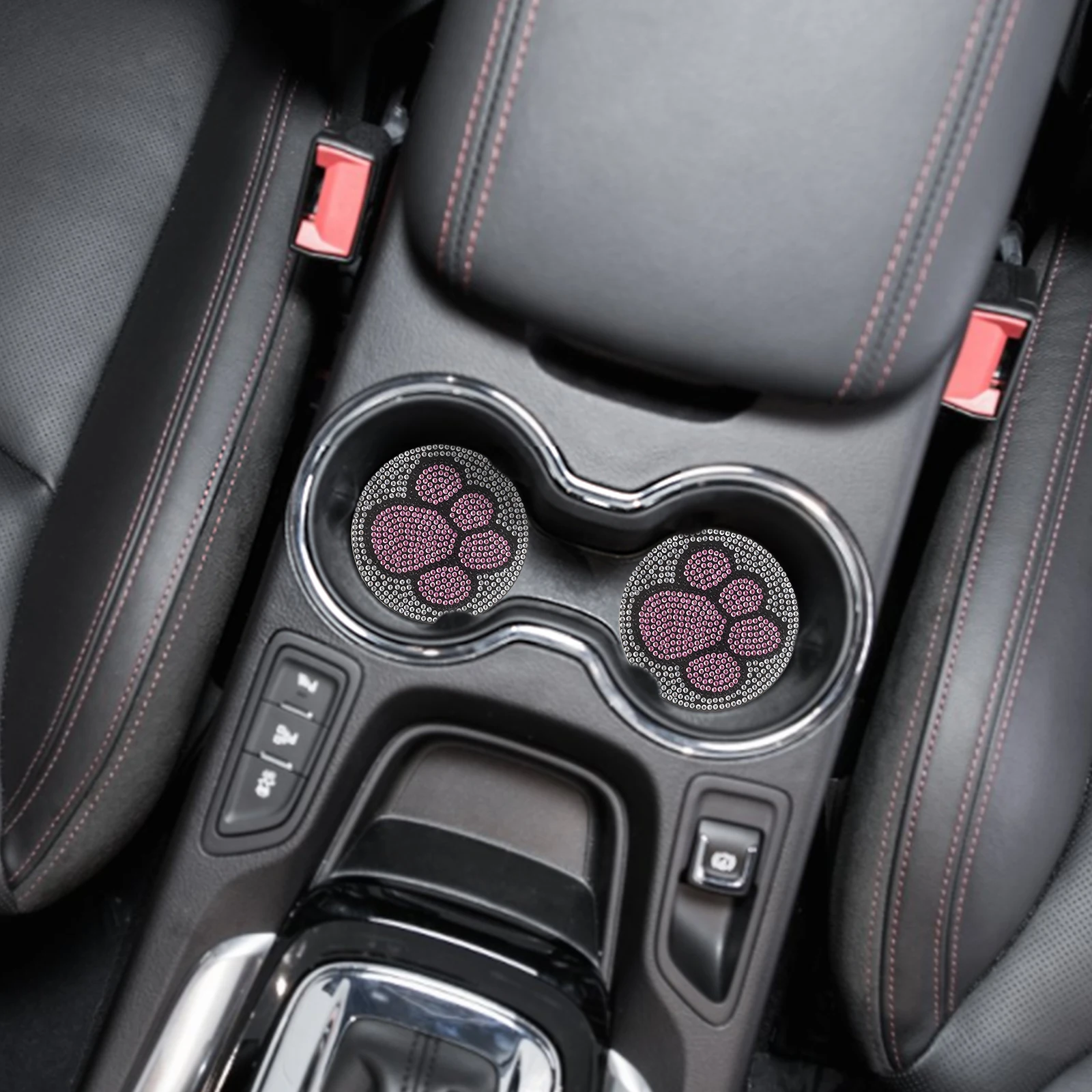 

Rhinestone Coaster Car Mat Coasters Cup Holder Mats Aesthetic Accessories Non-slip