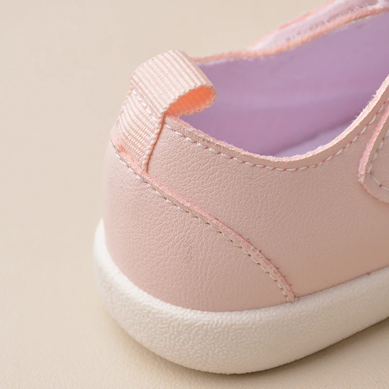 Bambine primavera moda tendenza rosa principessa Sneakers bambini tacco piatto piccole scarpe in pelle EK9S65