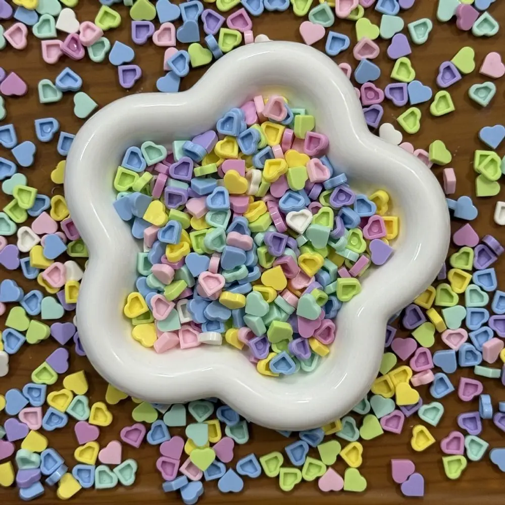 Beads Squeeze Heart Brick Particles 100g Crunchy Heart Shape Squeeze Ball Fillers Pinch Slime Fillers Stuffing Building Blocks