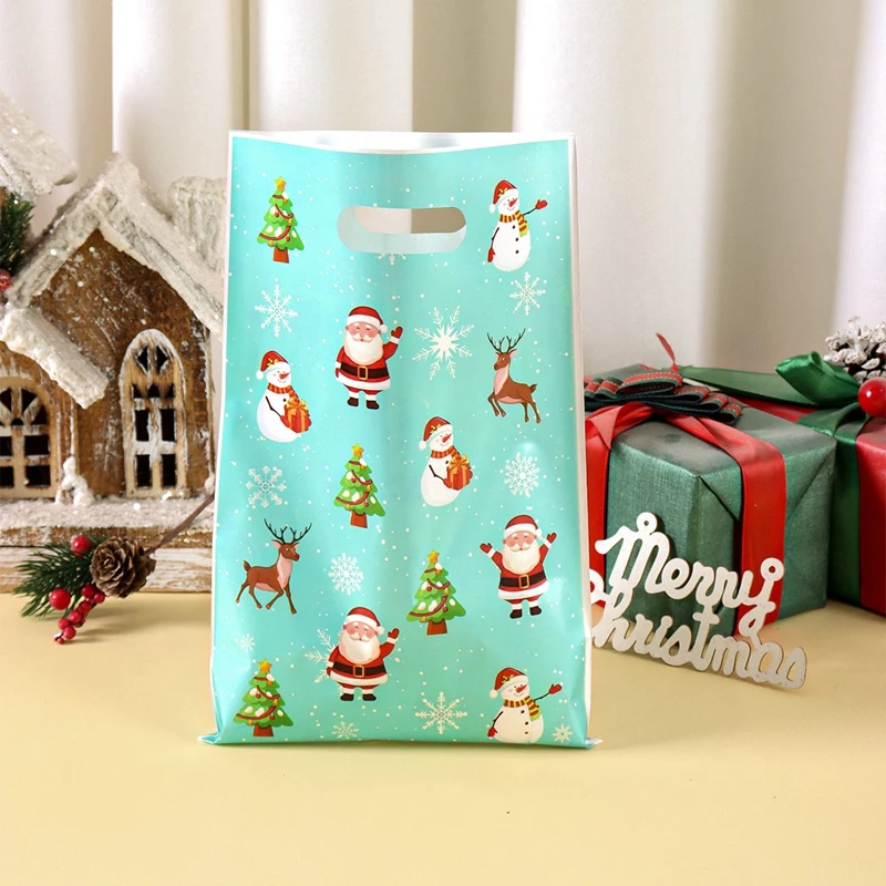 10/20/50 Stück Weihnachtsgeschenktüten 4-Farben-Design Schneemann Süßigkeiten-Partygeschenke für Frohes Neues Jahr 2027 Süßigkeiten-Snack-Verpackungsbeutel – Detail 2