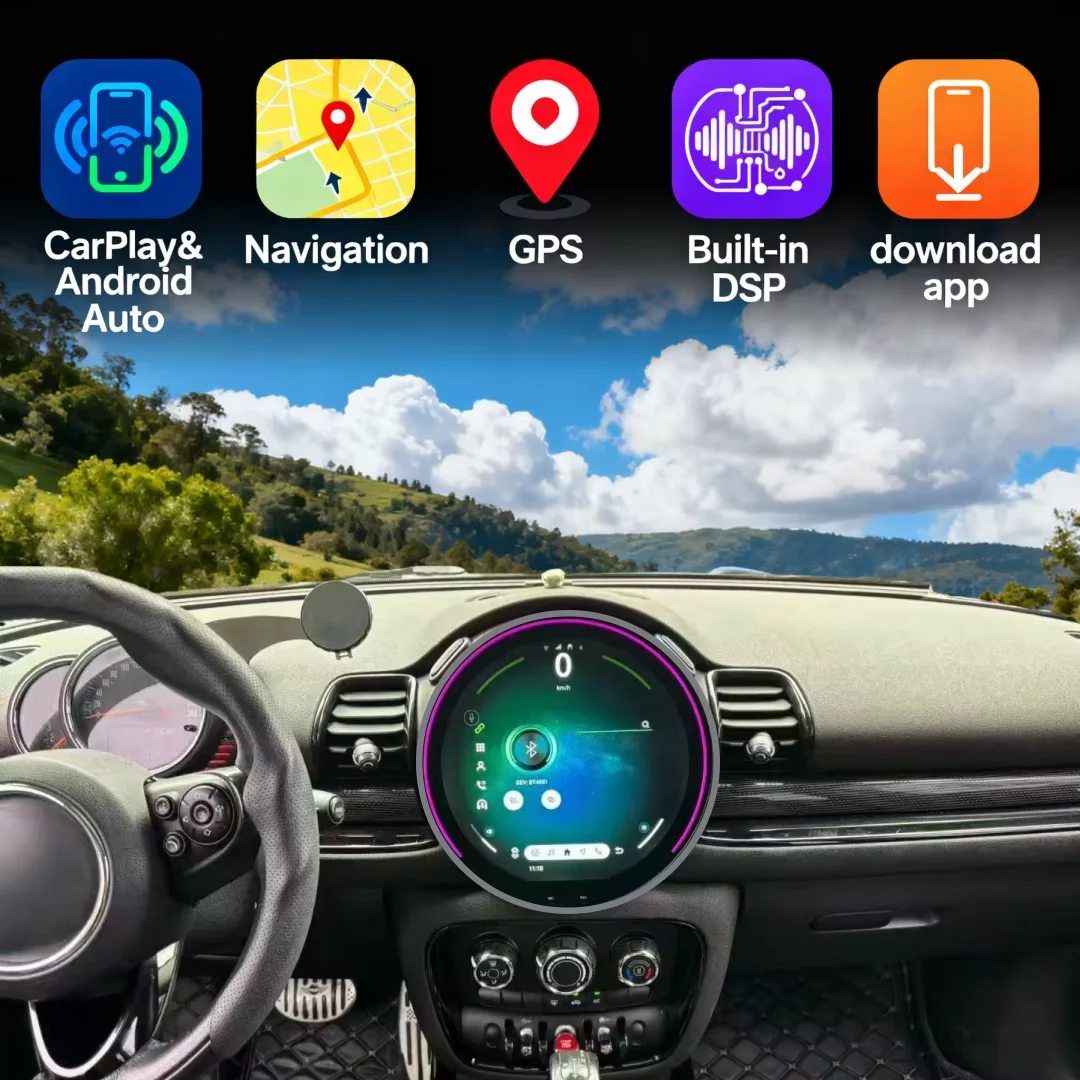 

11,7-дюймовый экран Android15 для BMW Mini Cooper F56 2014-2016 Беспроводной CarPlay Автомобильный радиоприемник Мультимедийный плеер GPS-навигация BT 4G