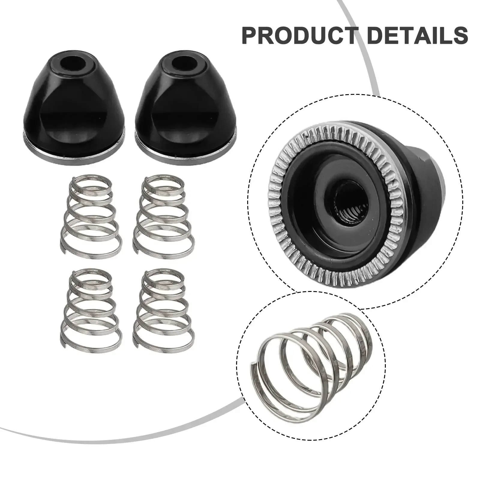 SPRING 2x M5 NUT Screw Nut Axle Bolt Professional Grade Quick Release Bike Wheel Springs With M5 Axle Nut Bolt Set