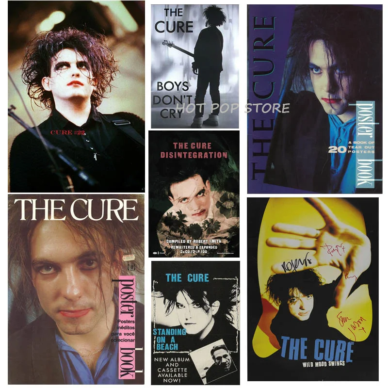 The Cure Rock Poster Canvas Painting Posters Rock Funky Music Star Poster Retro Wall Art Pictures Bar Home Decor Gift Unframed