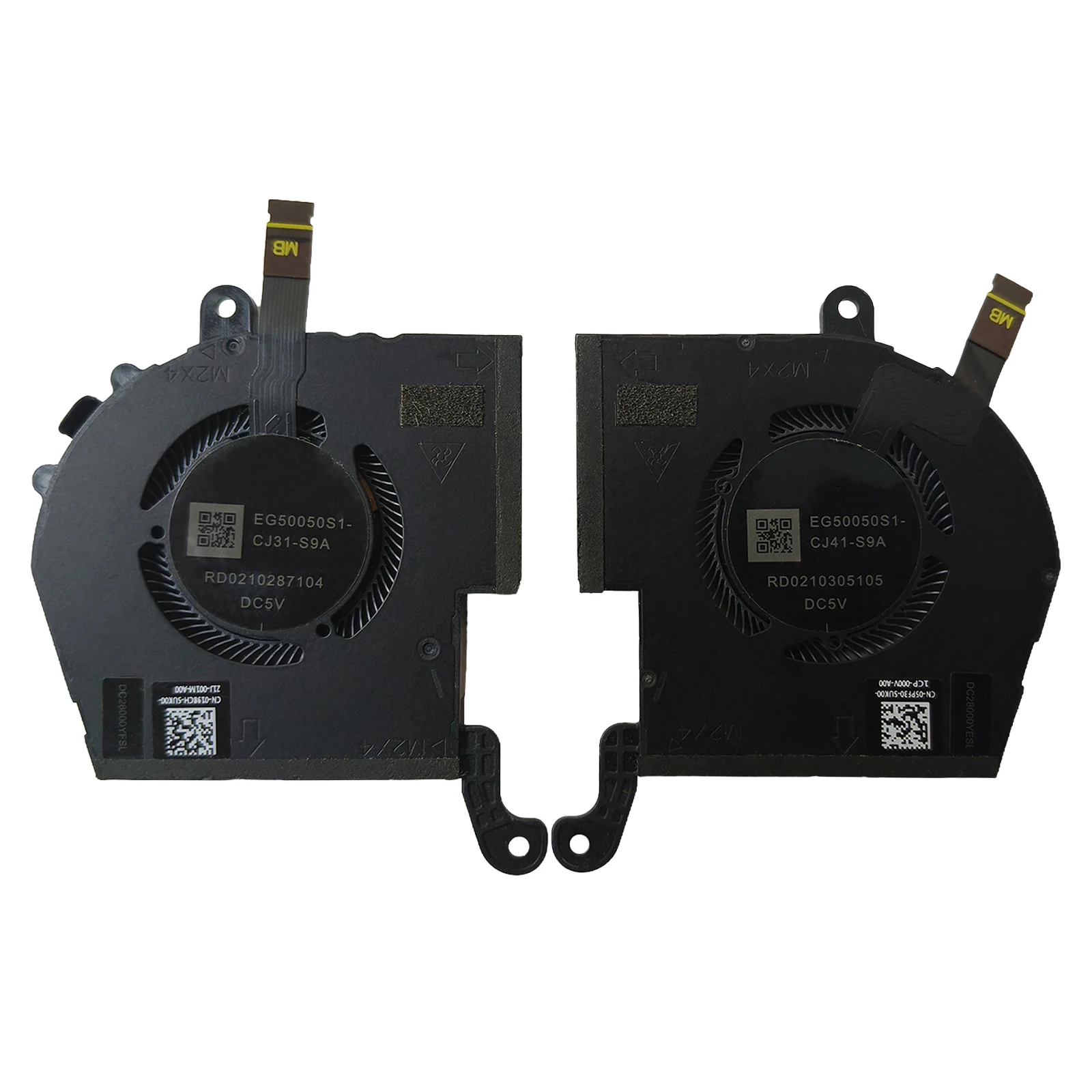 Koflyx New CPU GPU CPU+GPU 0198CH 05PF30 For Alienware x14 R1 CPU GPU Processor Cooling Fan DC5V 0.80A 5.7 CFM 198CH 5PF30