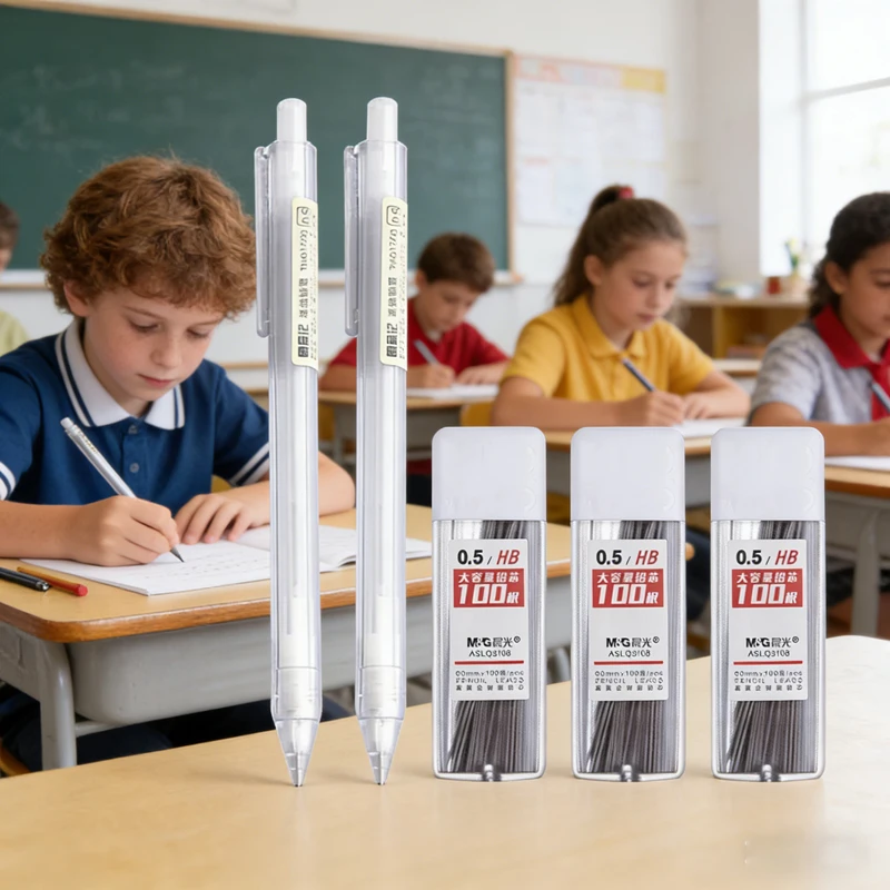 

Набор механических карандашей 0,5/0,7 мм с грифелями HB/2B, для плавного письма, рисования и скетчинга, милые школьные канцелярские принадлежности для студентов