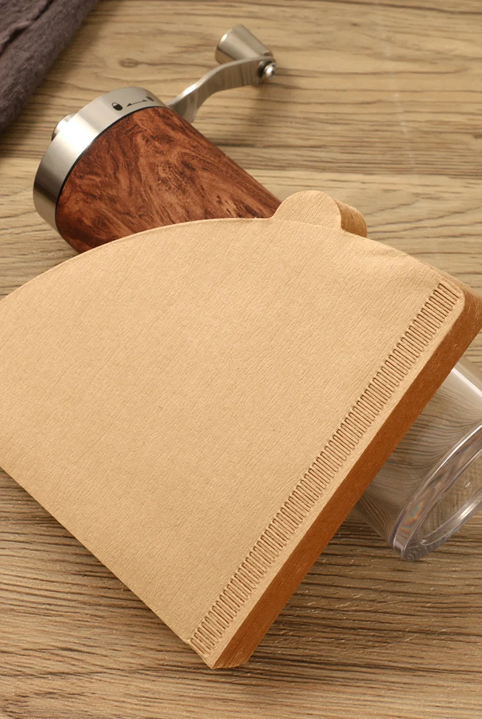 Ungebleichte Natürliche Holzfaser-Kaffeefilter, 60-Grad-Konus Pour-Over Tropfpapierfilter V01/V02, 40/100 Stück Packung – Detail 15