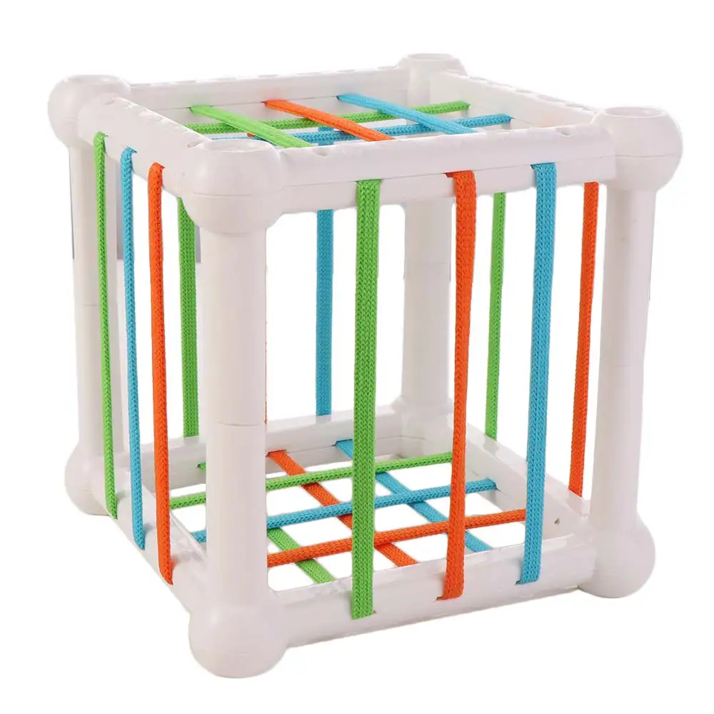 Cubo Sensoriale Montessori per Neonati con Frutta Colorata, Giocattolo Educativo per lo Sviluppo Sensoriale, Forme da Incastrare, Cartone Animato