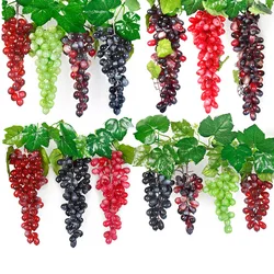 18/24/36/60 Heads Artificial Grapes Photography Props Hanging Artificial Fruits Decoration Wedding Birthday Party Store Supplies