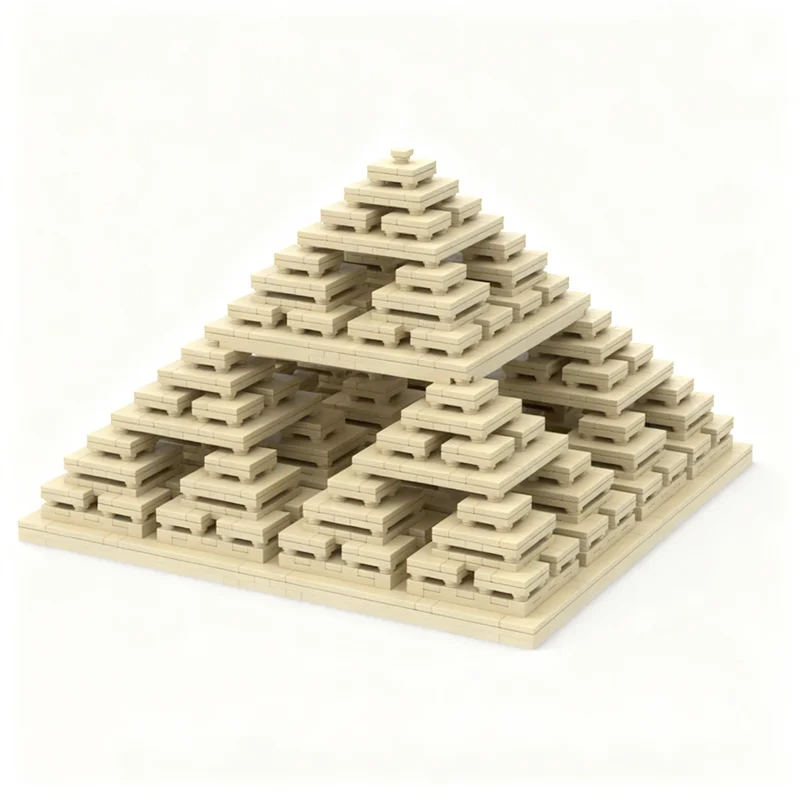 3580pcs MOC Sierpinski Pyramid Extra Large Art Model Building Blocks Christmas Gift Construction Toys DIY Display Education