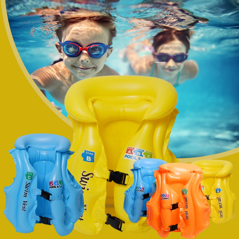 

PVC Baby Life Vest Kids Children Floated Inflatable Swimsuit Swim Protector Life Jacket Swimming Drifting Boating Safety Vest