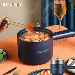 Mini Cocina eléctrica multifunción de 220V, olla todo en uno de doble capa, cocina de fideos para el hogar, olla caliente antiadherente, herramienta de cocina