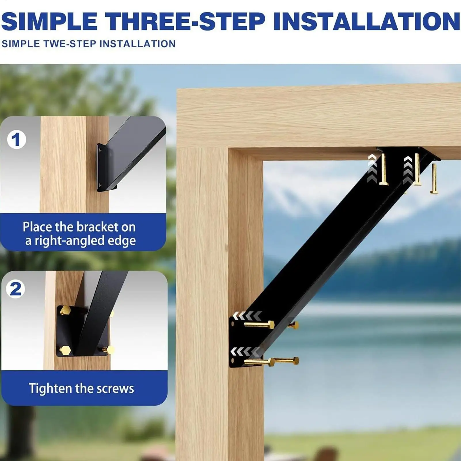 

Угловой кронштейн 45 градусов, 2 шт., 45-градусный кронштейн для перголы, монтажная подставка для книжной полки для настенного углового шкафа, прилавка изголовья