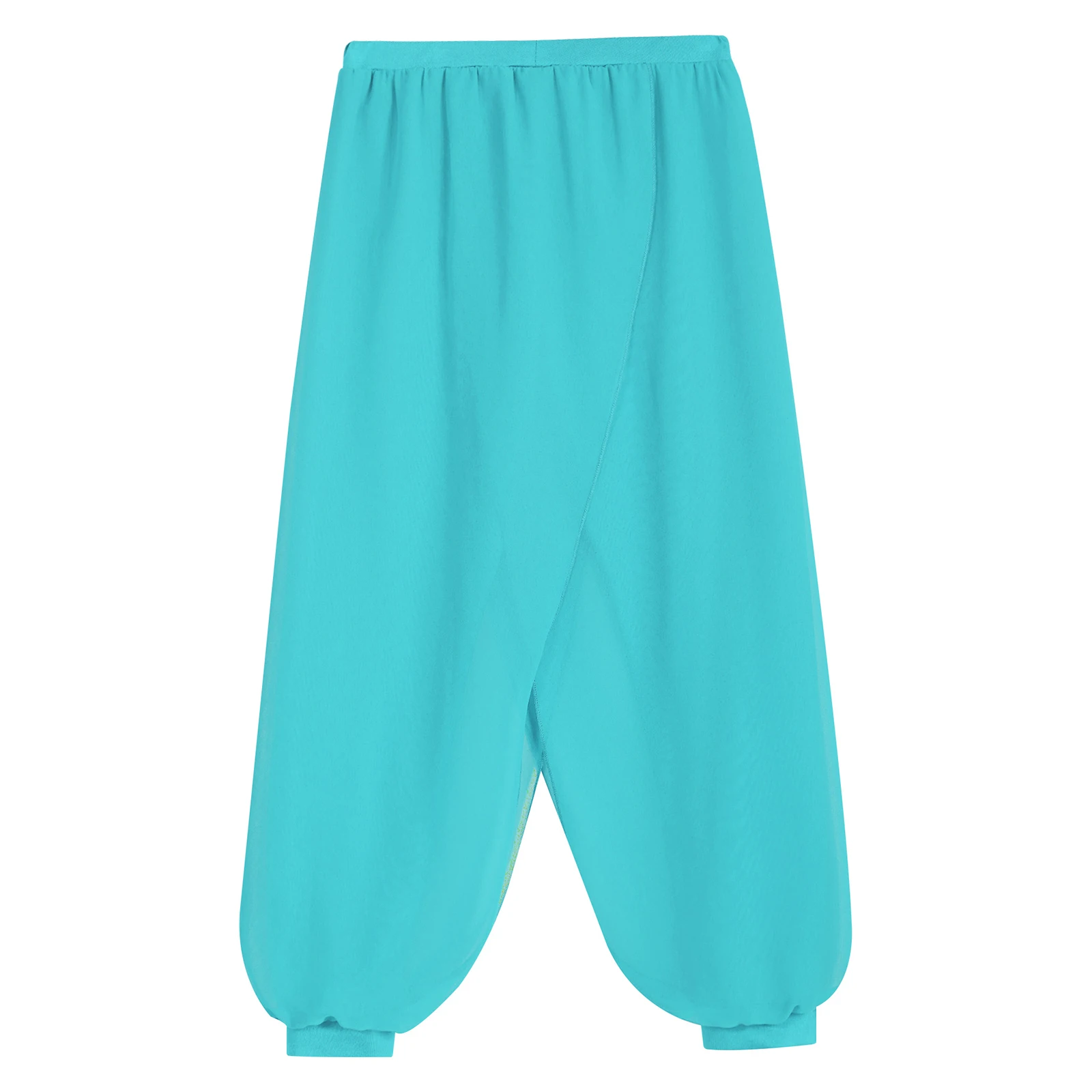 Indische Tanzhose für Kinder und Mädchen, weicher Satin, weites Bein, Pumphose, Ballsaal, Bauchtanzhose für Halloween, Karneval, Tanzaufführung – Detail 27