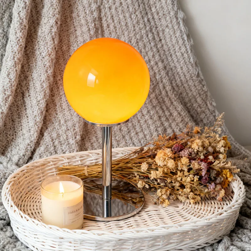 이름 없는 가게 크림 스타일 침대 옆 분위기 조명, 레트로 디자인 창의적인 침실 북유럽 소녀 인테리어 장식 테이블 램프