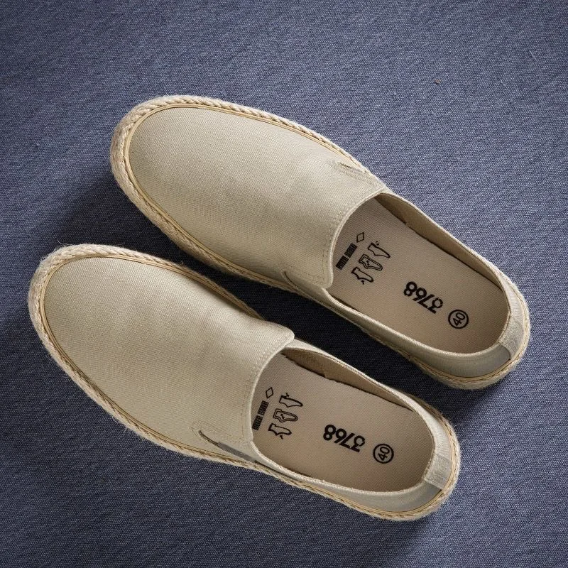 Alpargatas suaves Zero more, mocasines de cáñamo para hombre, zapatos sin cordones, zapatos de moda para hombre, zapatos informales para hombre,
