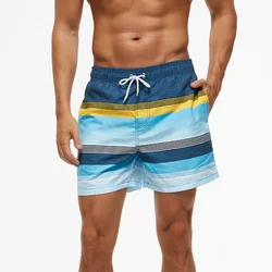 Men's New Printed Loose Maritime Surfing Swimming Shorts Fitness Exercise Sweatpants Summer Quick-Drying Floral Beach Pants