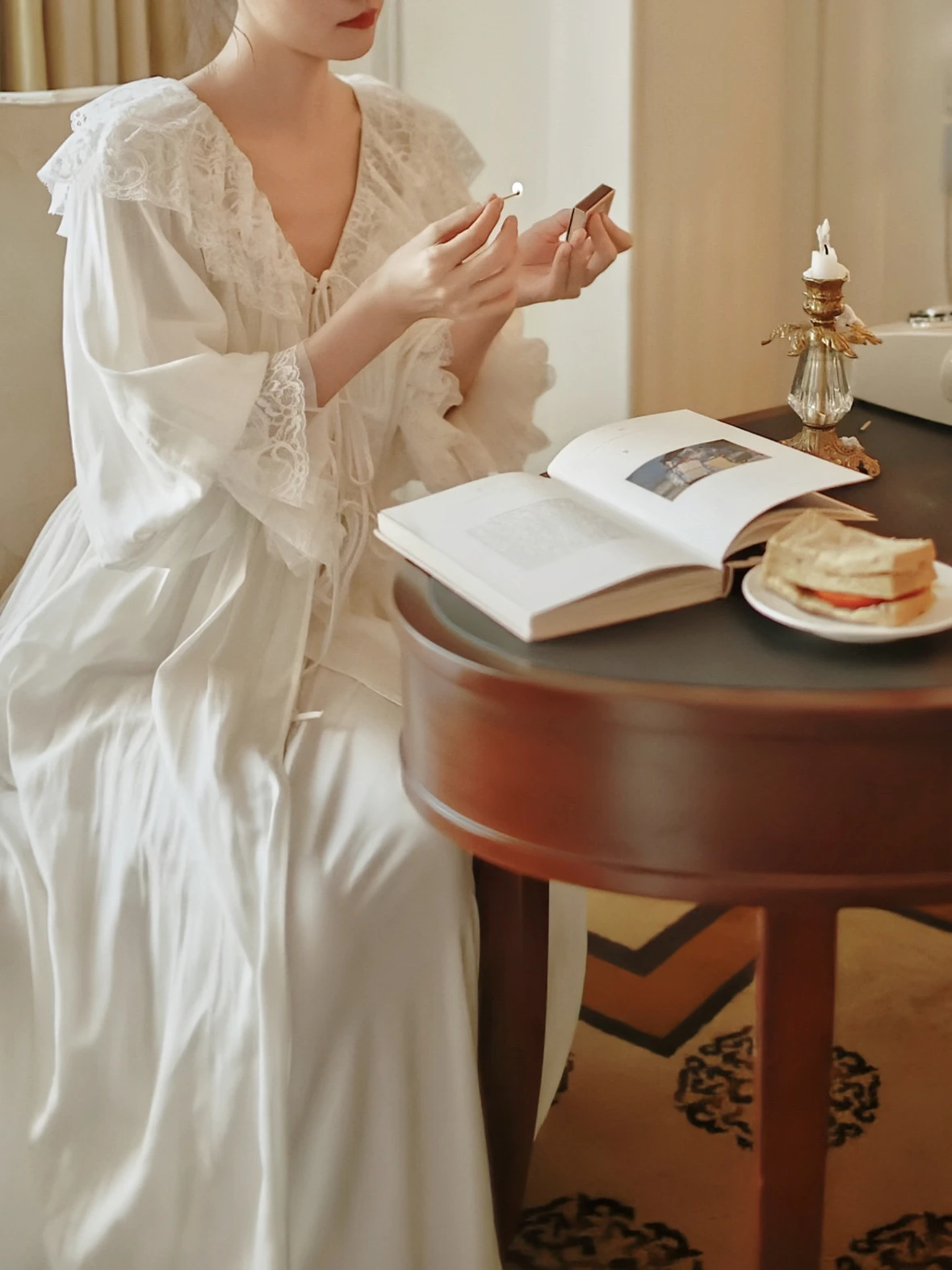 princ-sle-spwear-set-with-chest-pad-wedding-morning-robe-long-sve-v-ne-sp-dr-for-young-women-autumn-home-c