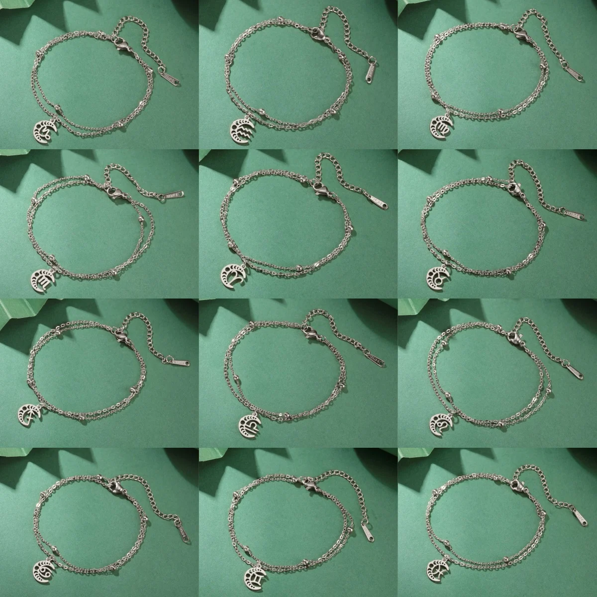 Kkjoy Hohl 12 Konstellation Phase Der Mond Armband Für Frauen Edelstahl Einstellbare Doppel Schicht Schmuck Geschenk Großhandel – Detail 5