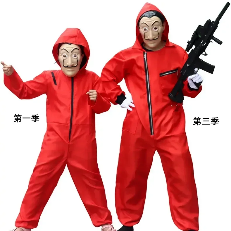 فيلم الأوراق النقدية منزل هالوين زي كالاماري لعبة ازياء الأحمر دالي نيسيي الكبار الطفل مهرج أداء أزياء المهرج مخيف #3