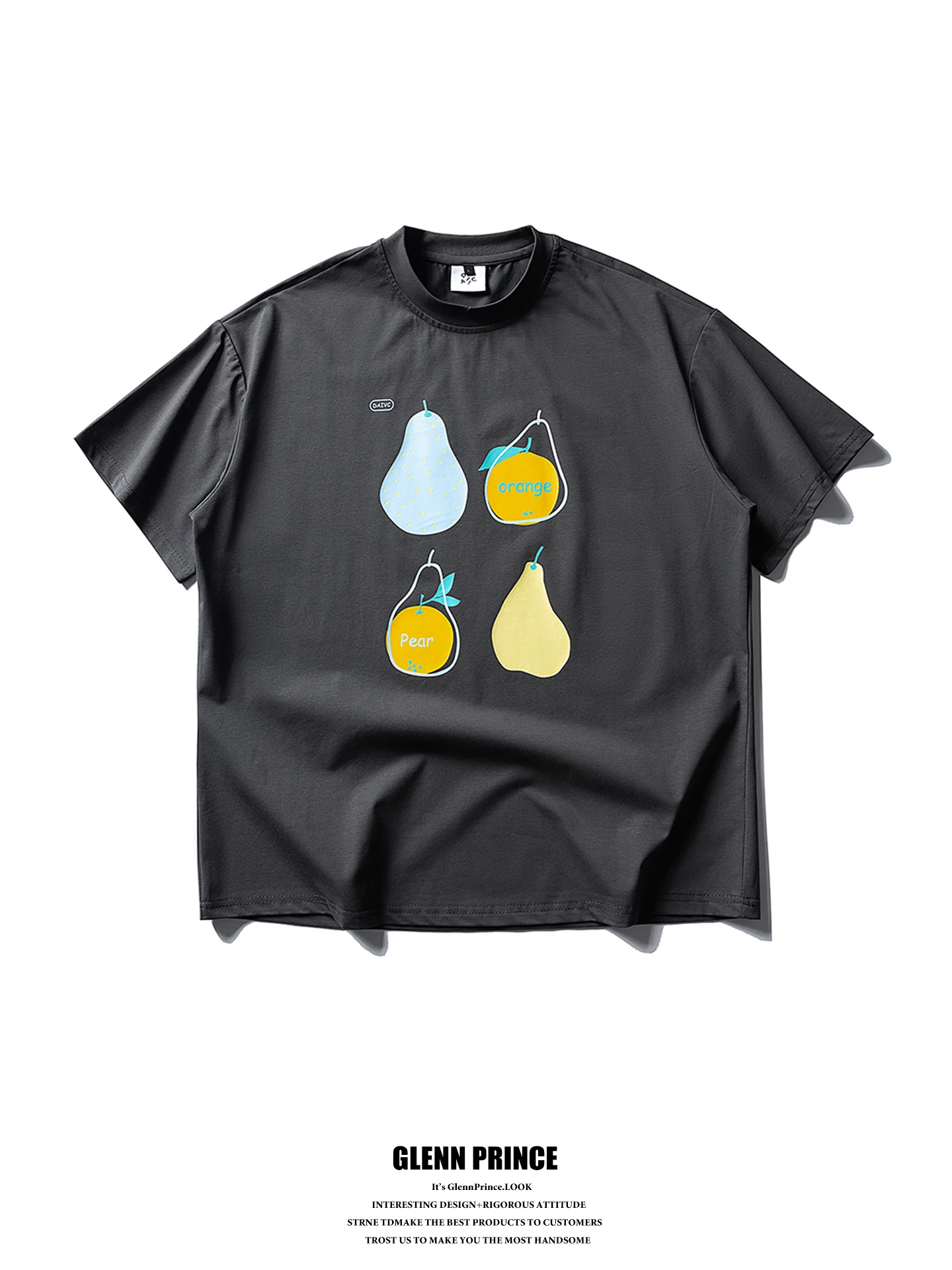 

GPstudio American Style Fun Fruit Print Short Sleeve Men's T-shirt Summer New Small Design Quick Dry Top Breathable Cotton Yo...