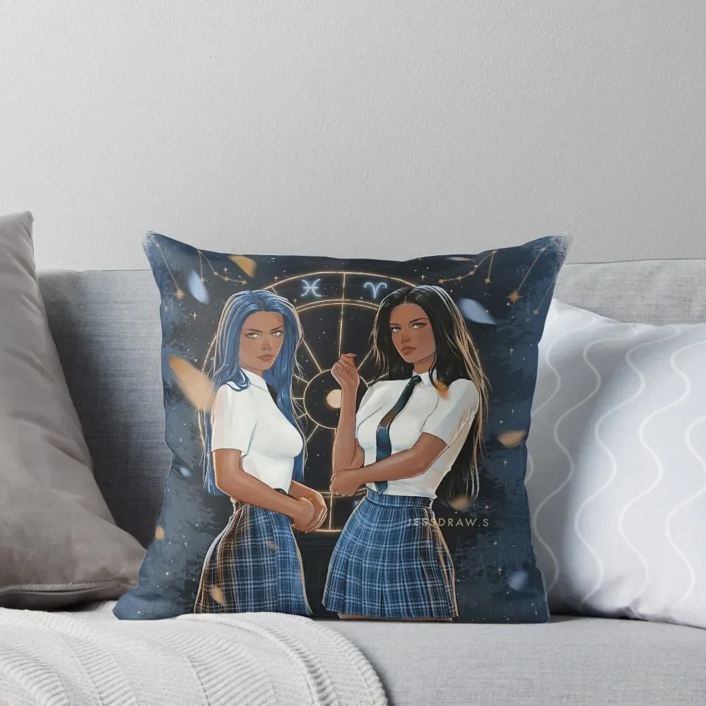 

The Vega Twins. Throw Pillow luxury throw pillow covers Room decorating items Pillow