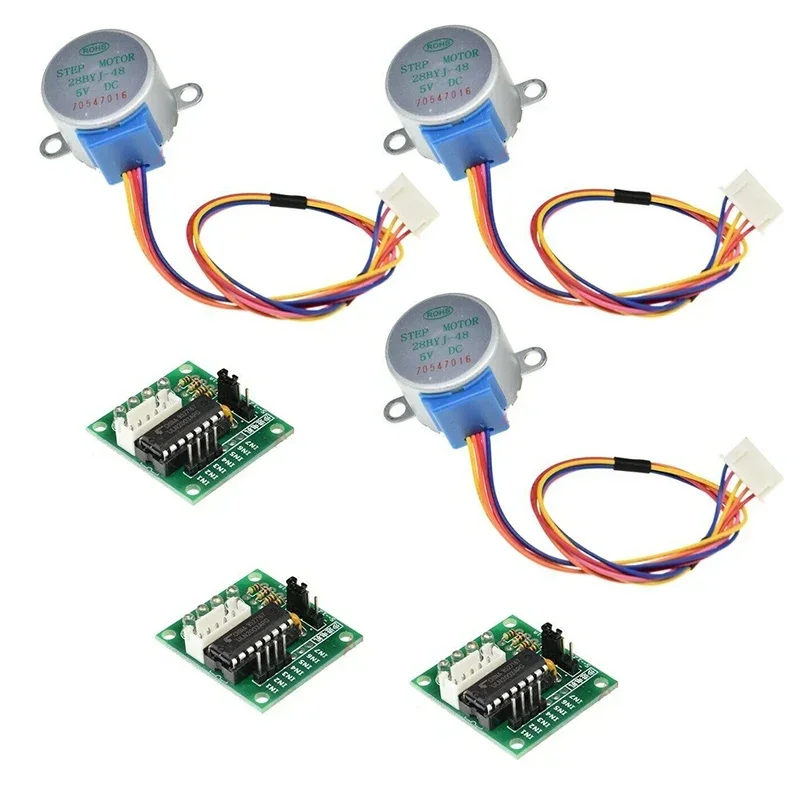 3 Sets 28BYJ-48 5V Stepper Motor  With Drive / Test Module Board ULN2003 5 Line For Electric Test Equipment Accessories Home