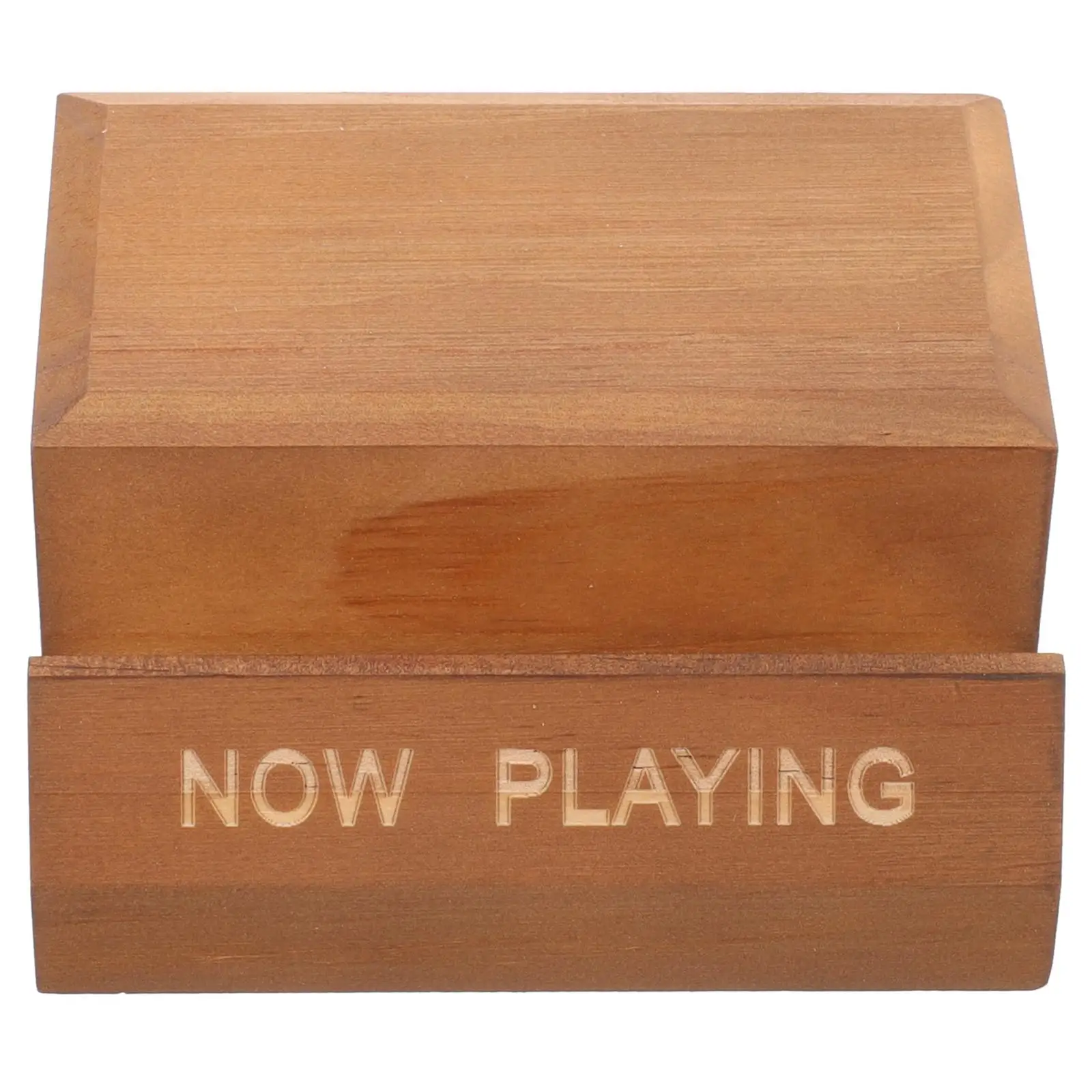 

Wooden Vinyl Record Holder Rack Brown Color Desktop CD Display Stand Storage Organizer Small Size Lightweight Portable