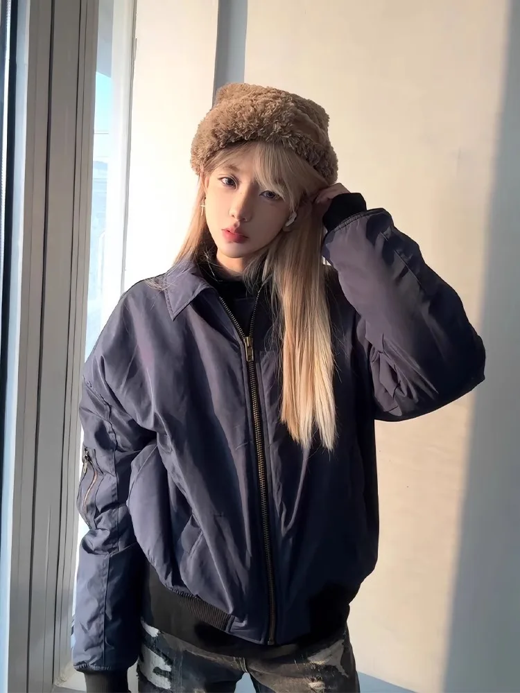 

Американский ретро-бомбер Flight Jaet, хлопковое пальто, мужское зимнее пальто High Sensation Ma с отложным воротником, бейсбольная верхняя одежда