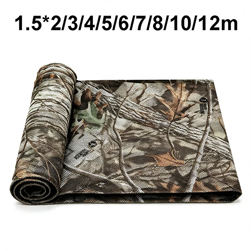 Camouflage Net 1.5mW Cover See Through Camo Netting For Hunting Blind Sun Shade 300D Camping anti-mosquito Net Decoration Fence