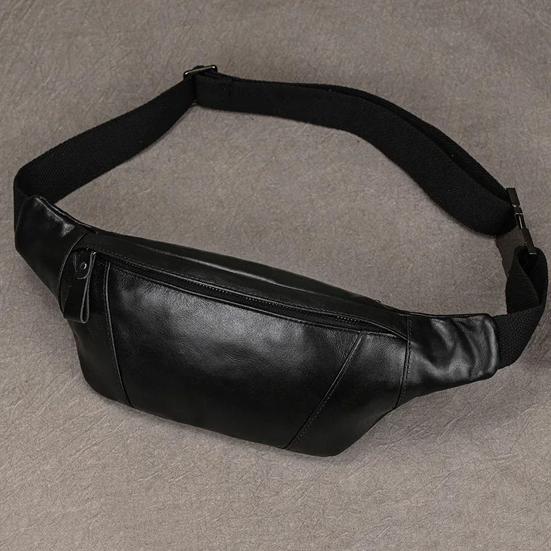 Retro Gekke Paardenleren Heuptasje Mannen Kleine Sling Tassen Nieuwe Mode Heuptassen Fanny Pack Outdoor Sporttassen Man