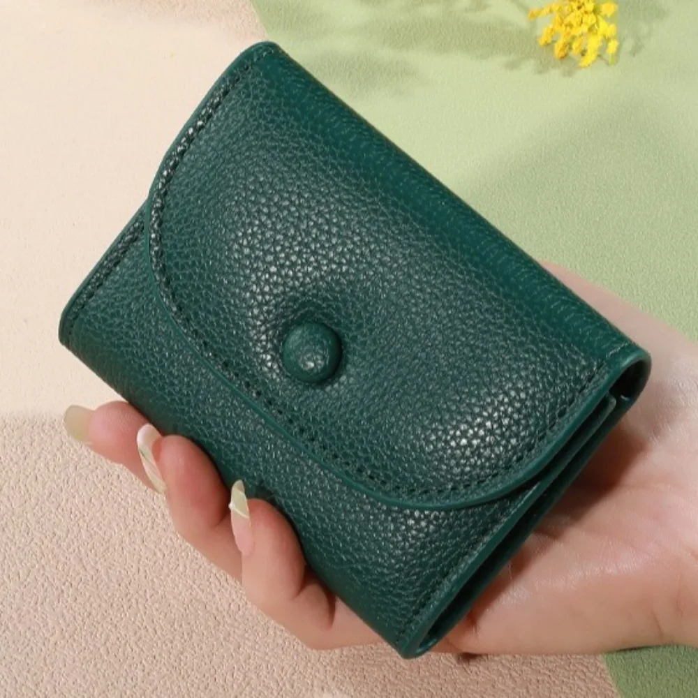 Unique Zipper Women's Wallet Pu Leather Multi-Cards Slot Card Holder Business Card Bag Multifunctional Mini Coin Purse Unisex