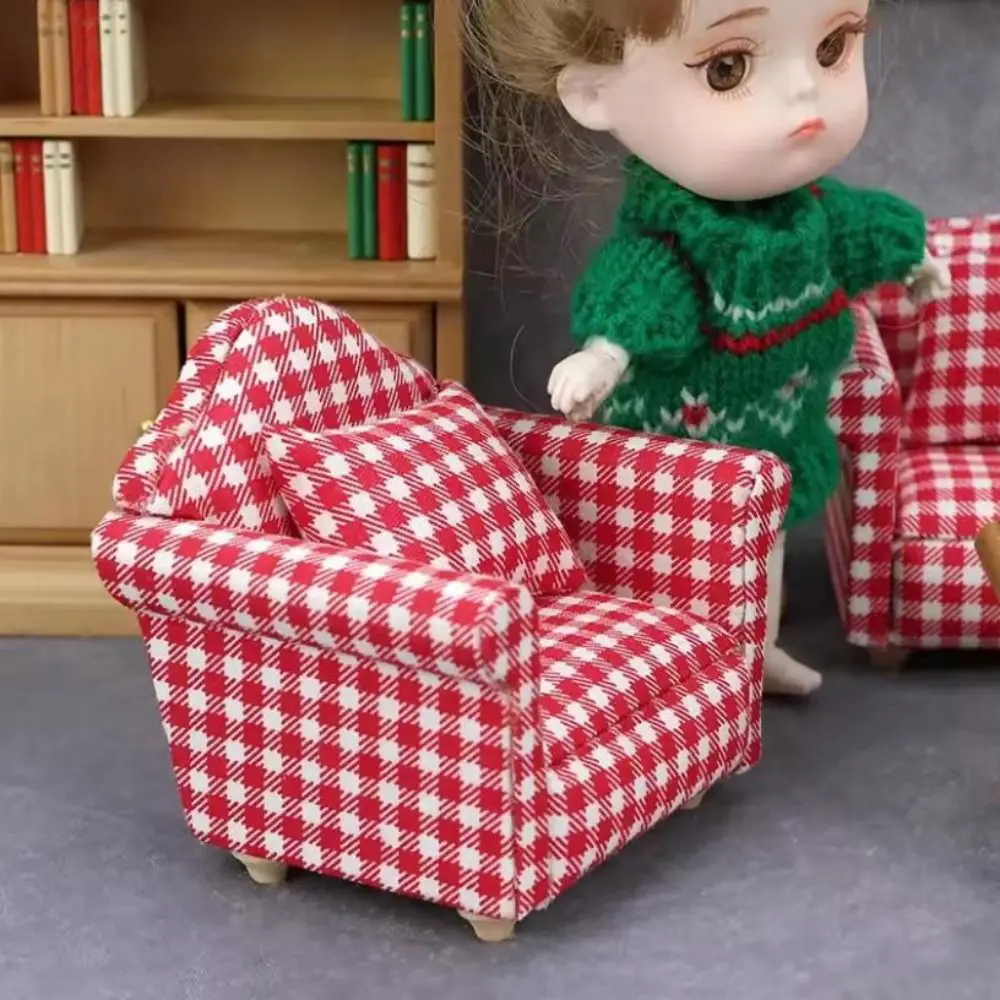 1:12 Mini poupées mignonnes canapé oreillers ensemble Simulation maison de poupée meubles jouets Miniature maison de poupée accessoires enfants jouets cadeau