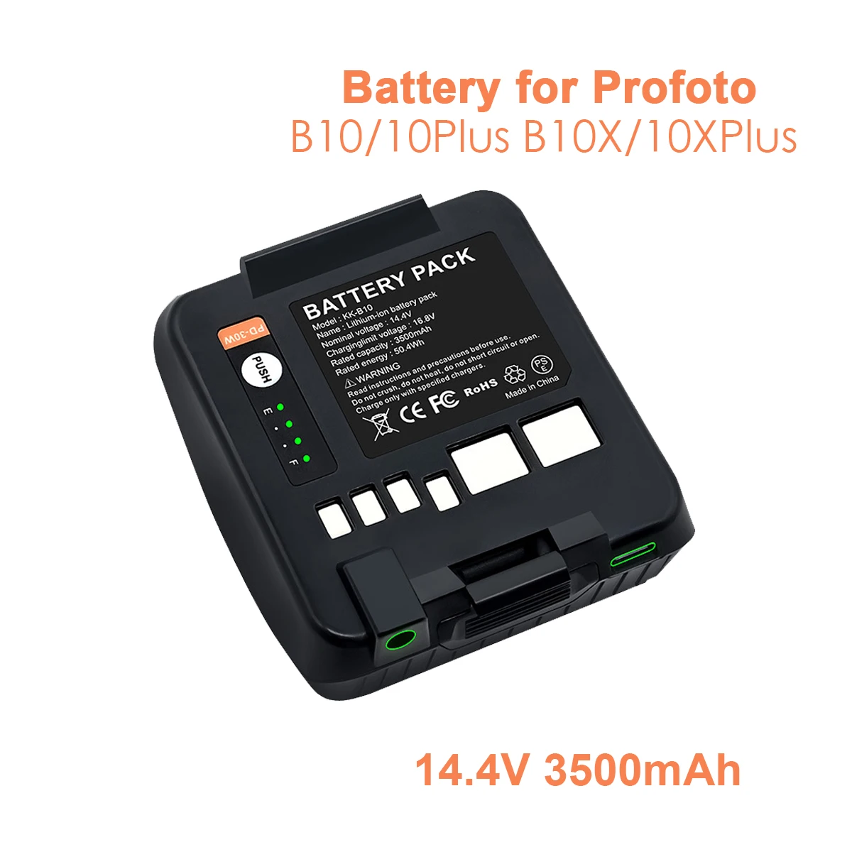 3500mAh Rechargeable Battery Pack for Profoto B10 B10 plus B10X B10X plus Monolight 14.4V High Capacity Backup Power Supply