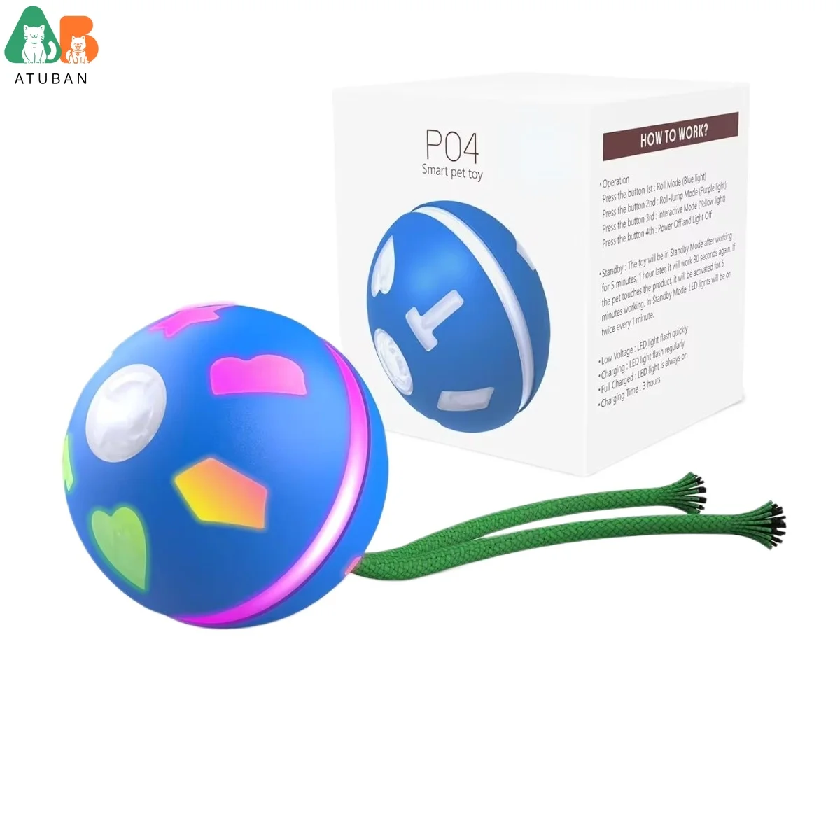 ATUBAN Interactive Dog Toys Ball-Fun Moving Dog Toys to Keep Them Busy Smart Automatic Active Rolling Ball for Dogs for Boredom