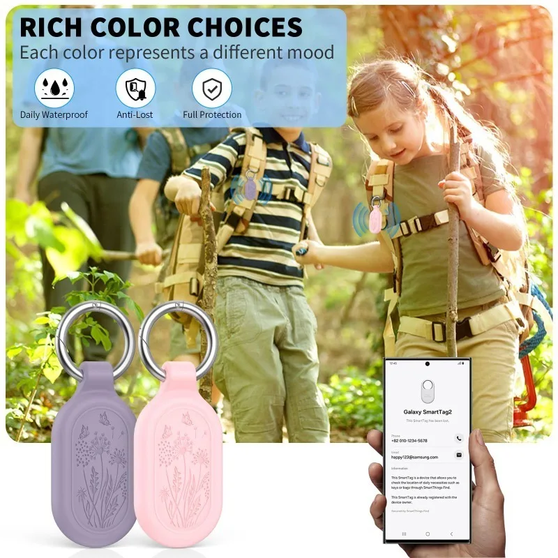 SmartTag2 Anti-lost Protective Case Soft Silicone All-round Protective Case​​anti-scratch Anti-fall for Keys Bags Pets Luggage