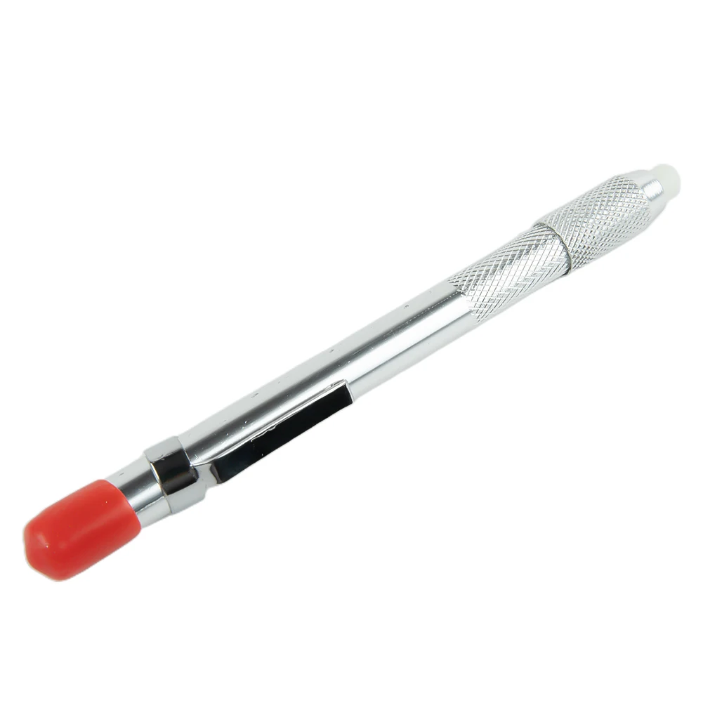 Reusable Slate Pencils Round Soapstone Holder with Stainless Steel Marker Pens for Precise Drawing in Carpentry 4 Pcs Set