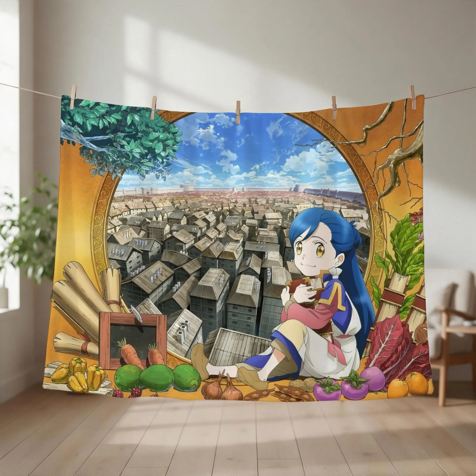 Ascendance of a Bookworm 3 Throw Blanket couch cozy soft plush fuzzy picnic outdoor blanket