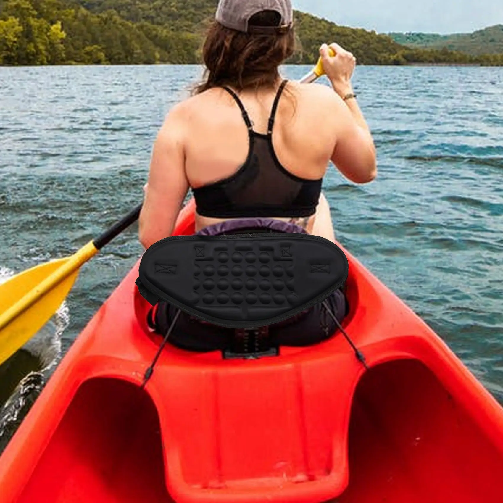 

3Pc Adjustable Kayak Cushion Canoe Environmental Protection Seat Back Rest Pad Kayak Soft Thick Back Support Pad