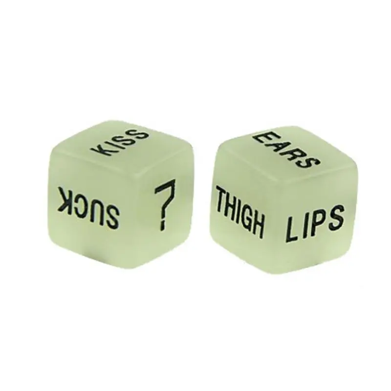 Glow in the Dark Love Dice for Couple Lovers, Funny Love Dice, Aid Sex Party Toy, Adult Games, 2Pcs