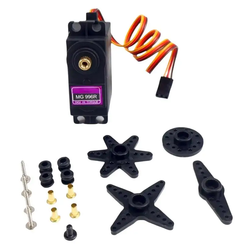 1 ensemble 180/360 degrés modèle numérique avion véhicule bras robotique servomoteur de direction SG90 MG996R métal Standard Servo