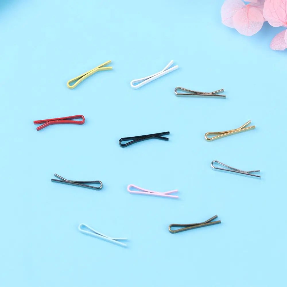 Birthday Gift Princess Kids Toys DIY Dolls Hairpin Mini Metal Headclip Children Hair Clip Doll Head Clips Headwear Hairclip