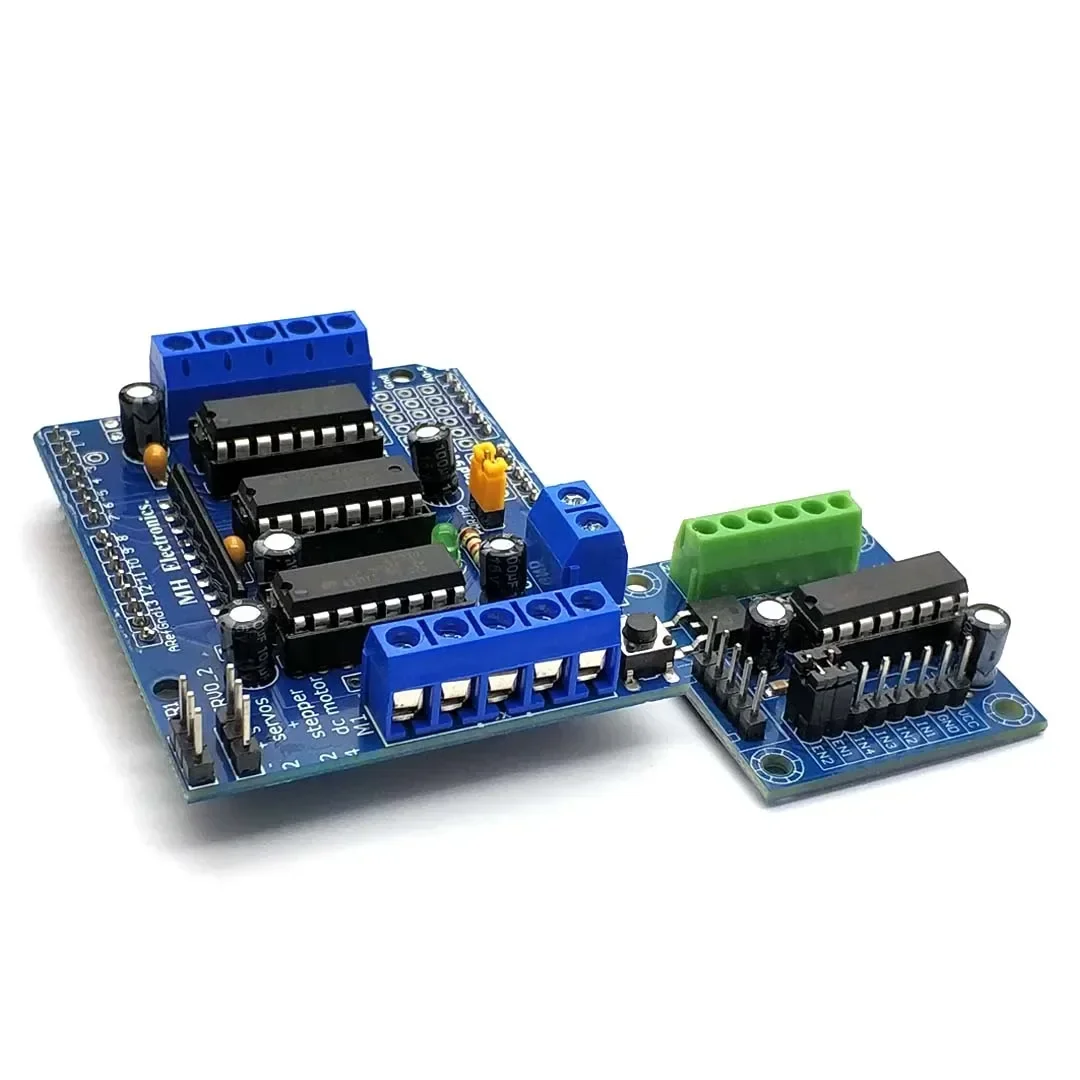 L293D двойной щиток привода двигателя для Arduino Duemilanove, плата расширения привода двигателя, щит управления двигателем Mini L293D