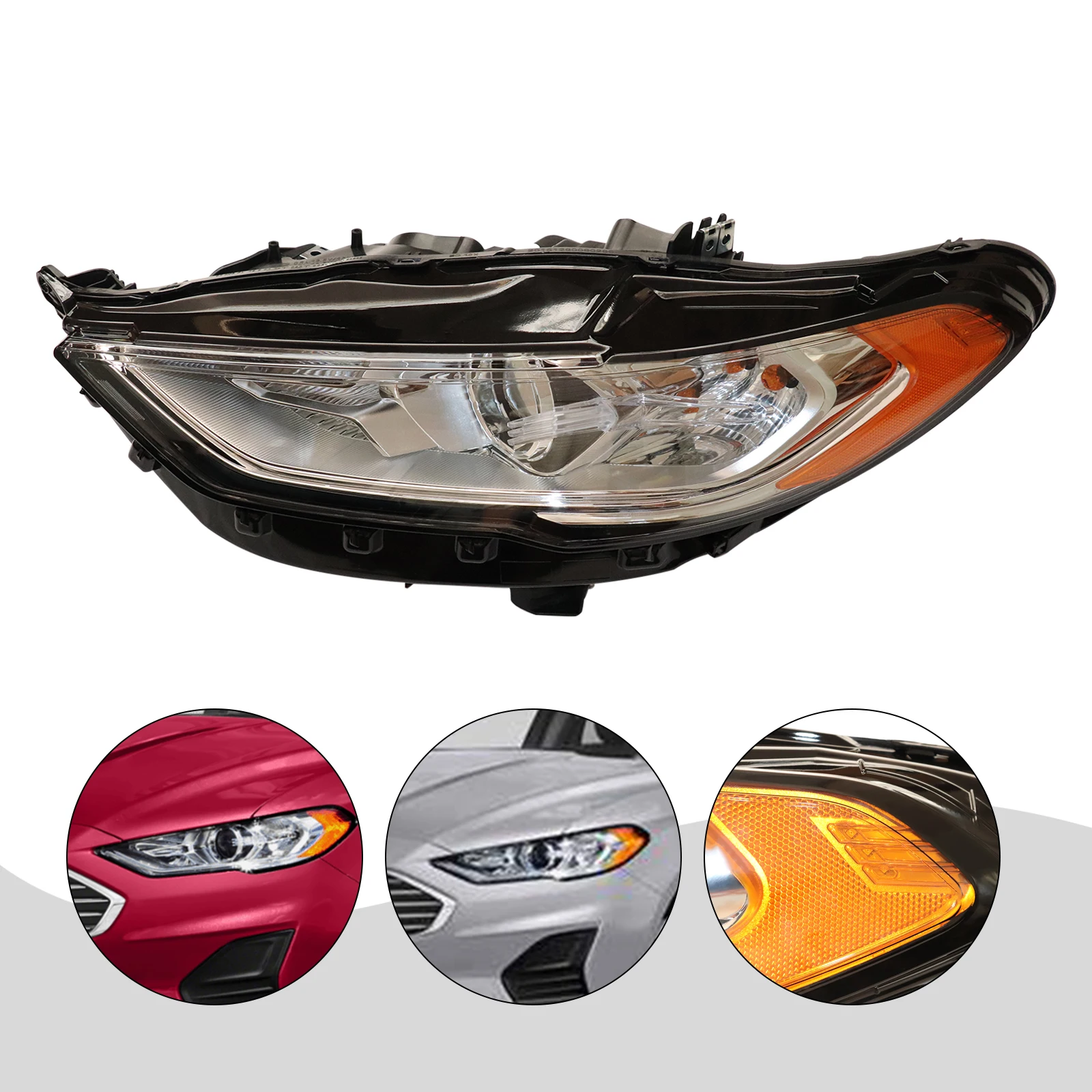 

New Halogen Headlight For Ford Fusion w/o led 2017-2020 LH RH