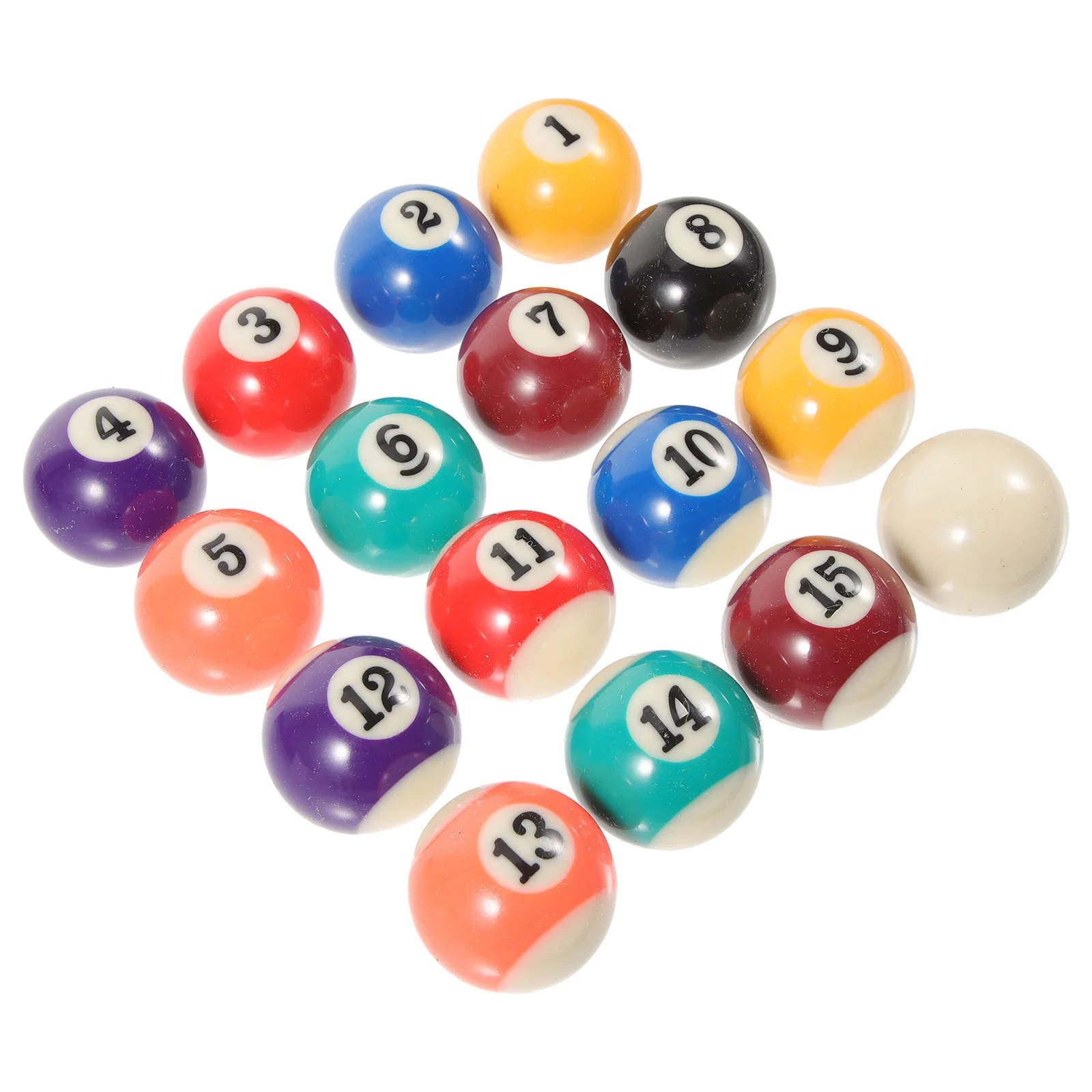 

16 Pcs Pool Table Small Children's Billiard Ball Tables Clear Balls Phenolic Resin Training Tool Practice